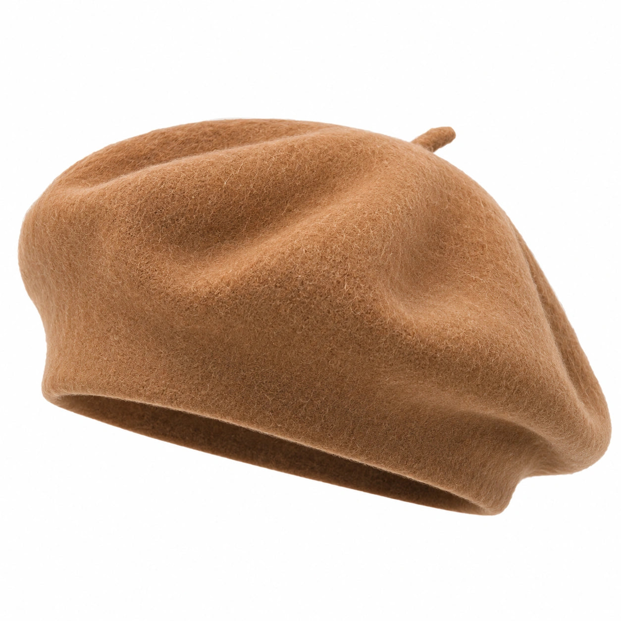 Damen Baskenmütze Einheitsgröße Camel