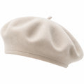 Elegante Damen Baskenmütze Beige Einheitsgröße