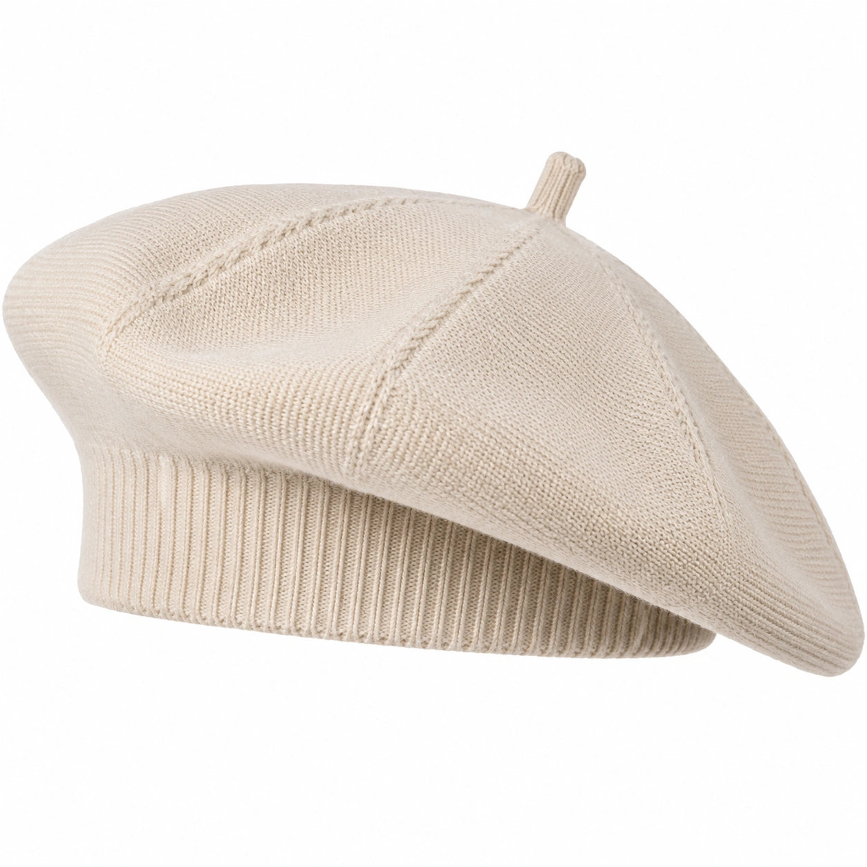Damen Baskenmütze Beige