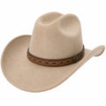 Cowboyhut Beige mit Dekorativem Hutband