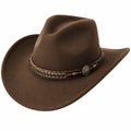 Brauner Cowboyhut mit Geflochtenem Hutband